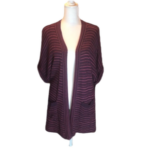 𝅺URBAN OUTFITTER’s Silence + Noise Purple & Pink Striped Knit Cardigan Size XS
